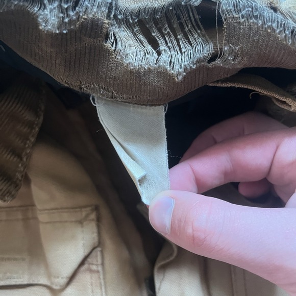 VTG Carhartt Mens Heavy Khaki Canvas Barn Coat Mens XL USA Made Distressed - Picture 10 of 16